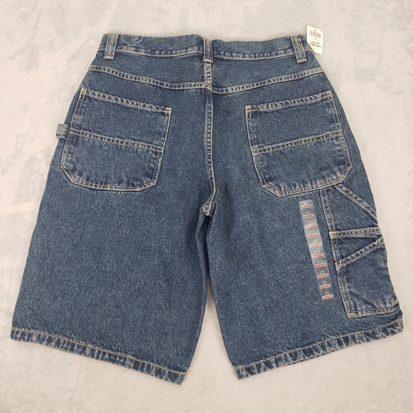 NWT Y2K Painter's Denim Jean Long 11" Inseam Retro Men's 32 Classic Shorts Baggy - Picture 1 of 11